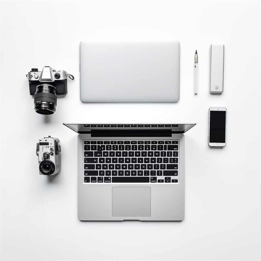 Laptop, camera and phone with aluminium bodies
